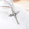 New cross-border projection necklace from Europe and America, simple cross collarbone chain pendant manufacturer, copper-plated with real gold, retro and fashionable Item Picture